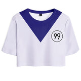 HUNTER×HUNTER Killua Zoldyck Cosplay Top y Pantalones Cortos Ropa de Verano 2 Piezas para Femenino