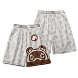 Animal Crossing Bosque de Los Animales Tom Nook Pantalones Cortos de Playa Shorts Casual Unisex