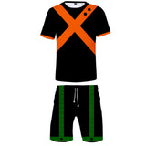 My Hero Academia Bakugou Katsuki 2 Piezas Cosplay Top y Pantalones Cortos Ropa Casual para Masculino