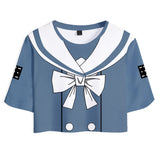 Danganronpa V3: Killing Harmony Tenko Chabashira Cosplay Top y Pantalones Cortos Ropa Casual 2 Piezas para Femenino