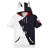 Juego Hololive VTuber Ookami Mio Cosplay Halloween T-shirt Camiseta corta sudadera 3D Impreso