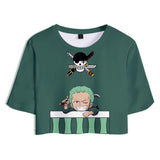 Anime One Piece Roronoa Zoro Uniforme deportivo Top shorts conjuntos de dos piezas mujer Cosplay Disfraz Halloween