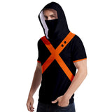My Hero Academia Camiseta Bakugou Katsuki Cosplay Camiseta de Moda con Capucha Unisex