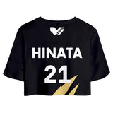 Haikyuu!! Hinata Shoyo MSBY Black Jackal Cosplay Top y Pantalones Cortos Ropa 2 Piezas de Verano para Femenino