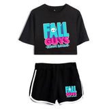 Fall Guys: Ultimate Knockout Top y Pantalones Ropa Casual 2 Piezas de Verano para Femenino