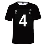 Haikyuu!! Camiseta Karasuno Escuela Secundaria Nishinoya Yuu Cosplay Camiseta Estampada Unisex