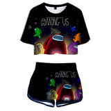 Among Us Conjunto de Top y Pantalones Cortos 2 Piezas Ropa Casual para Femenino