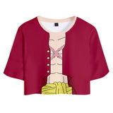 Anime One Piece Luffy Uniforme deportivo Top shorts conjuntos de dos piezas mujer Cosplay Disfraz Halloween