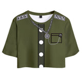 Danganronpa V3: Killing Harmony Korekiyo Shinguji Cosplay 2 Piezas Top y Pantalones Cortos Ropa Casual de Verano para Femenino