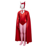 Series de TV WandaVision Scarlet Witch Wanda Maximoff Niños Cosplay Carnaval Halloween Disfraz Fiesta Conjunto Per.