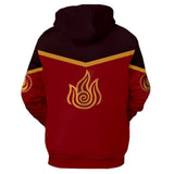 Avatar: La Leyenda de Aang Fire Nation Cosplay Sudadera Avatar: The Last Airbender Sudadera con Capucha Unisex