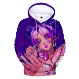 Anime JoJo's Bizarre Adventure Jolyne Cujoh Sudadera Cosplay Navidad Fiesta 3D Impreso Casual