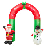 Navidad Santa Claus Monigote de Nieve Arco Inflable Decoración para Exteriores