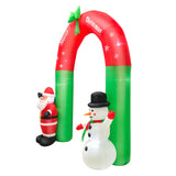 Navidad Santa Claus Monigote de Nieve Arco Inflable Decoración para Exteriores