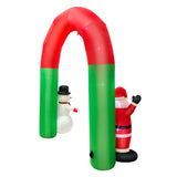 Navidad Santa Claus Monigote de Nieve Arco Inflable Decoración para Exteriores