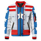 Película Captain America Cosplay Abrigo de chaqueta Disfraz Halloween Carnaval Traje cremallera 3D Impreso hombre