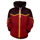 Avatar: La Leyenda de Aang Fire Nation Cosplay Sudadera Avatar: The Last Airbender Sudadera con Capucha Unisex