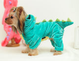 Mascota Dinosaurio Mono Halloween Carnaval Cosplay Disfraz con Capucha para Perro Gato