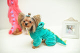 Mascota Dinosaurio Mono Halloween Carnaval Cosplay Disfraz con Capucha para Perro Gato