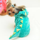 Mascota Dinosaurio Mono Halloween Carnaval Cosplay Disfraz con Capucha para Perro Gato
