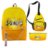3 Piezas Danganronpa Conjunto de Mochila Bolsa de Escuela para Estudiantes Regalo para Fanes de Juego Mochila de Viaje