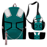 3 Piezas My Hero Academia Conjunto de Mochila Bolsa de Escuela para Estudiantes Regalo para Fanes de Anime Mochila de Viaje