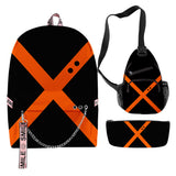 3 Piezas My Hero Academia Conjunto de Mochila Bolsa de Escuela para Estudiantes Regalo para Fanes de Anime Mochila de Viaje
