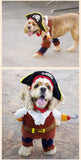 Mascota Pirata caribeño Halloween Carnaval Cosplay Disfraz para perro gato