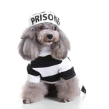 Mascota Disfraz de Prisionero Halloween Carnaval Cosplay con Sombrero