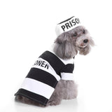 Mascota Disfraz de Prisionero Halloween Carnaval Cosplay con Sombrero
