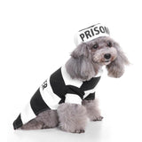 Mascota Disfraz de Prisionero Halloween Carnaval Cosplay con Sombrero