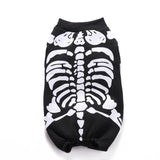 Mascota Mono de esqueleto para Perro Gato Halloween Carnaval Disfraz