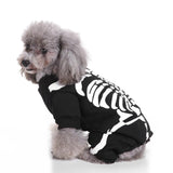 Mascota Mono de esqueleto para Perro Gato Halloween Carnaval Disfraz