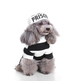 Mascota Disfraz de Prisionero Halloween Carnaval Cosplay con Sombrero