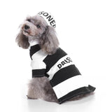 Mascota Disfraz de Prisionero Halloween Carnaval Cosplay con Sombrero