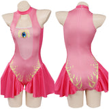 Juwgo Princess Peach Bañador De Mujer Adulto Cosplay Trajes De Disfraces De Halloween Carnaval Fiesta