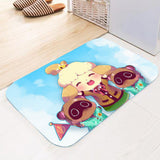 Animal Crossing Bosque de Los Animales Alfombra Antideslizante Absorbente de Agua Alfombrilla de Baño o Bañera Decoración Hogareña