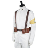 Anime Attack on Titan 4 Marley Eldian Shingeki no Kyojin  Uniforme del ejército blanco Cosplay Disfraz Halloween Carnaval Traje