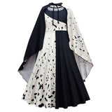 Película Cruella Pijama con Peluca Niños Cosplay Disfraz Halloween conjunto vestido Carnaval Traje Per.