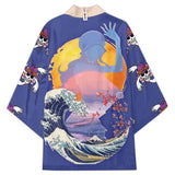 Anime One Piece Nico Robin Cosplay Capa Kimono Cárdigan Abrigo Toga Pijama Casual
