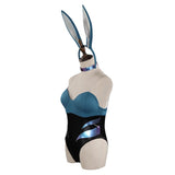 Juego LoL Akali The Rogue Assassin KDA Bunny Girls Cosplay Disfraz Halloween Falda Carnaval