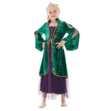 Película Hocus Pocus Winifred Sanderson Niños Cosplay Disfraz Halloween Carnaval Traje Per.