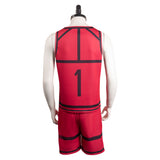 Anime BLUE LOCK Itoshi Rin Cosplay Disfraz Halloween Carnaval Fiesta Adulto Rojo Disfraz Traje