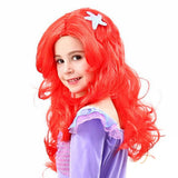 Película Ariel Cosplay Niñas Peluca Pelo Sintético Carnaval Halloween Party Props