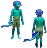 Pixar’s Luca Cartoon Sea Monster Mono Halloween Carnaval para niños Cosplay Disfraz