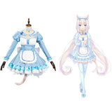 Juego Nekopara Chocola/Vanilla Cosplay Mucama Navidad Disfraz Halloween Vestido Carnaval Traje