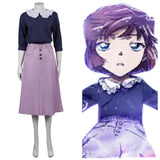 Anime Detective Conan Haibara Aimonogatari Black Iron Mystery Train Haibara Ai Cosplay Disfraz Adulto Traje De Carnaval Halloween Fiesta
