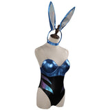 Juego LoL Akali The Rogue Assassin KDA Bunny Girls Sensual Cosplay Disfraz Halloween Falda Carnaval Traje