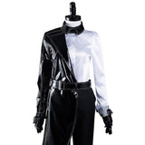 Película Cruella Cosplay disfraz Camisa blanca y negra abrigo Pantalón Halloween Carnaval Traje