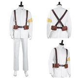 Anime Attack on Titan 4 Marley Eldian Shingeki no Kyojin  Uniforme del ejército blanco Cosplay Disfraz Halloween Carnaval Traje